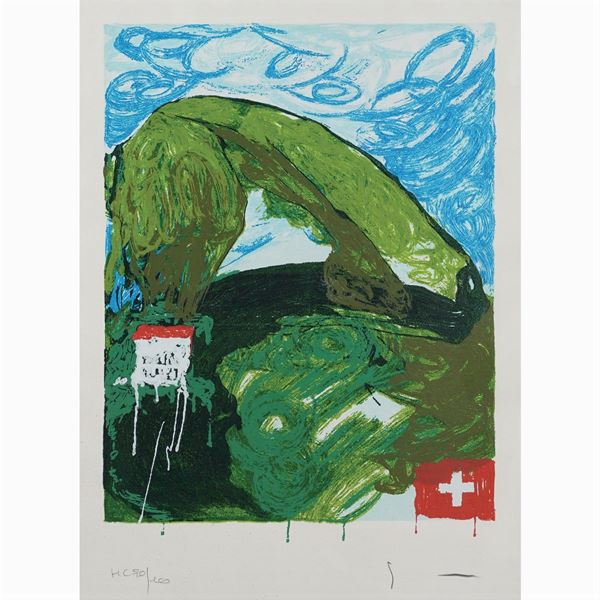 Mario Schifano : Mario Schifano  (Homs 1934 - Roma 1998)  - Asta DIPINTI E GRAFICA - ASTA A TEMPO  - I - Colasanti Casa d'Aste