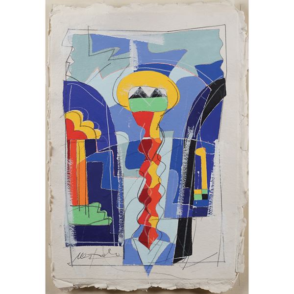 Ugo Nespolo : Ugo Nespolo  (Mosso 1941)  - Auction modern and contamporary art - 20th century decorative arts - Colasanti Casa d'Aste