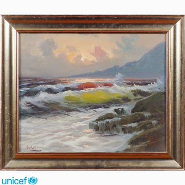 Pittore italiano  (Italia, XX Sec.)  - Asta OPERE PROVENIENTI DA DONAZIONI UNICEF - Colasanti Casa d'Aste