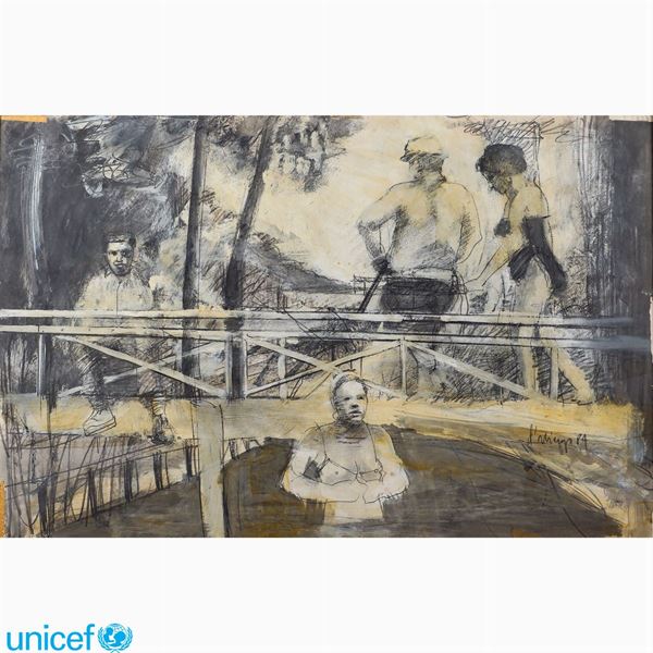 Miguel A. D'Arienzo : Miguel A. D'Arienzo  (Buenos Aires 1950)  - Asta OPERE PROVENIENTI DA DONAZIONI UNICEF - Colasanti Casa d'Aste