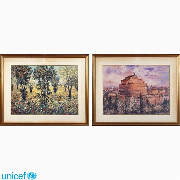 Michele Cascella : Michele Cascella  (Ortona 1892 - Milano 1989)  - Asta OPERE PROVENIENTI DA DONAZIONI UNICEF - Colasanti Casa d'Aste