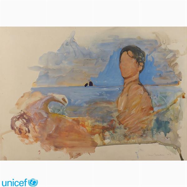 Lorenzo Tornabuoni : Lorenzo Tornabuoni  (Roma 1934 - 2004)  - Asta OPERE PROVENIENTI DA DONAZIONI UNICEF - Colasanti Casa d'Aste