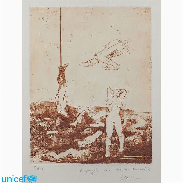 Luigi Civerchia : Luigi Civerchia  (Roma 1928)  - Auction Online auction with selected works of art from Unicef donations (lots 1 -193) - Colasanti Casa d'Aste