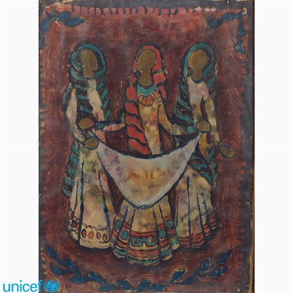 Pittore contemporaneo  (Italia, XX Sec.)  - Asta OPERE PROVENIENTI DA DONAZIONI UNICEF - Colasanti Casa d'Aste