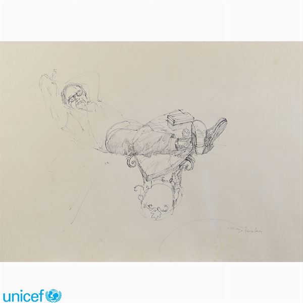 Lorenzo Tornabuoni : Lorenzo Tornabuoni  (Roma 1934 - 2004)  - Auction Online auction with selected works of art from Unicef donations (lots 1 -193) - Colasanti Casa d'Aste