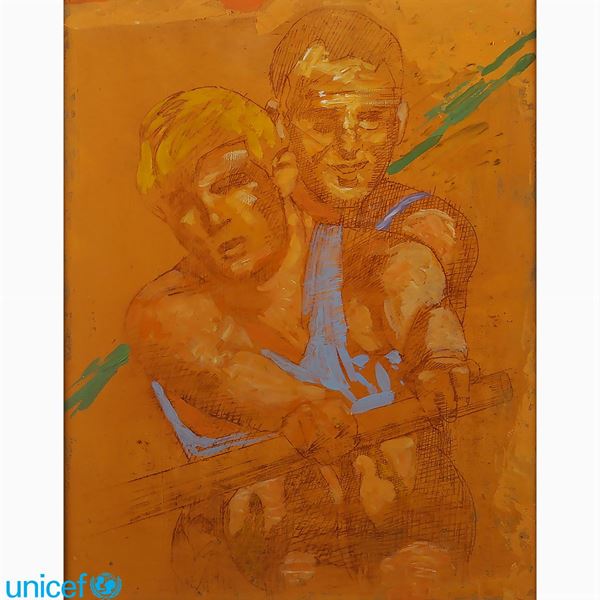 Lorenzo Tornabuoni : Lorenzo Tornabuoni  (Roma 1934 - 2004)  - Asta OPERE PROVENIENTI DA DONAZIONI UNICEF - Colasanti Casa d'Aste