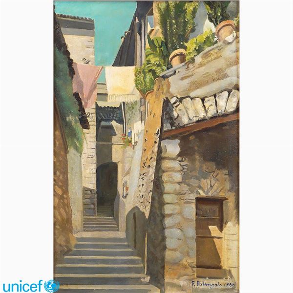 Ferdinando Falangola : Ferdinando Falangola  (ROMA 1904 - 1985)  - Asta OPERE PROVENIENTI DA DONAZIONI UNICEF - Colasanti Casa d'Aste