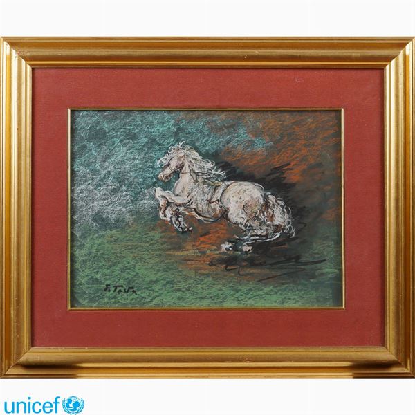 Gianni Testa : Gianni Testa  (Roma 1934)  - Asta OPERE PROVENIENTI DA DONAZIONI UNICEF - Colasanti Casa d'Aste