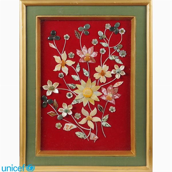 Floral composition  (Italy, 20th century)  - Auction Online auction with selected works of art from Unicef donations (lots 1 -193) - Colasanti Casa d'Aste