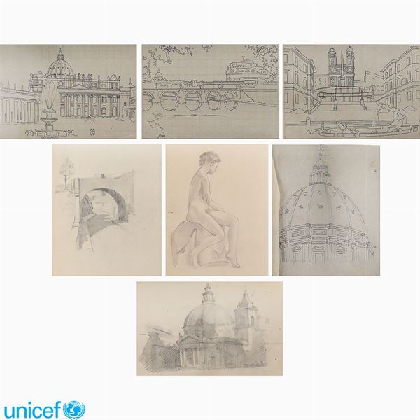 Ferdinando Falangola : Artista contemporaneo  (Italia, XX Sec.)  - Asta OPERE PROVENIENTI DA DONAZIONI UNICEF - Colasanti Casa d'Aste