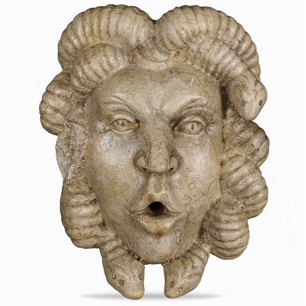 Marble fountain mask  (Italy, old manifacture)  - Auction Fine Art From a Tuscan Property - Colasanti Casa d'Aste