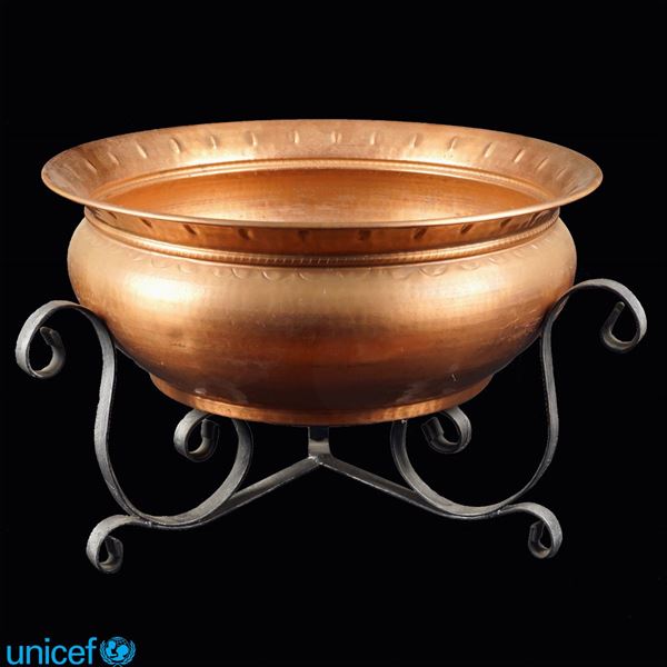 Copper wood holder