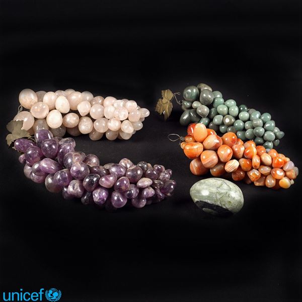 A group of five hard stones objects