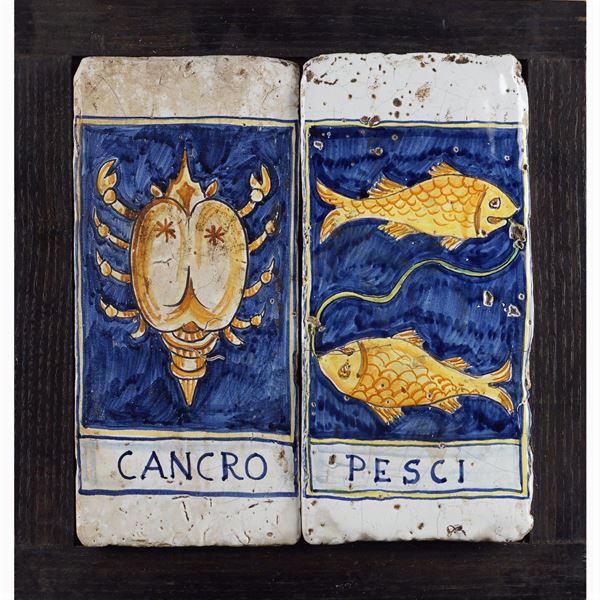 A pair of ceramic plates  (Italy, 19th - 20th century)  - Auction Online auction with selected works of art from Unicef donations (lots 1 -193) - Colasanti Casa d'Aste