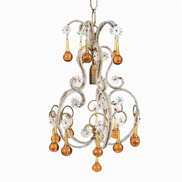 Lampadario ad una luce  (Italia, XX Sec.)  - Asta ARTI DECORATIVE DEL 900  - Colasanti Casa d'Aste