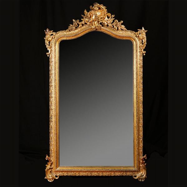 A giltwood mirror