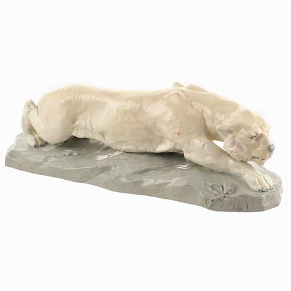Friedrich Goldscheider - Pantera in ceramica smaltata