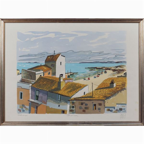 Aldo Riso : Aldo Riso  (S. Maria di Leuca 1929 - Roma 2008)  - Auction Online Timed Auction Paintings and Prints - I - Colasanti Casa d'Aste
