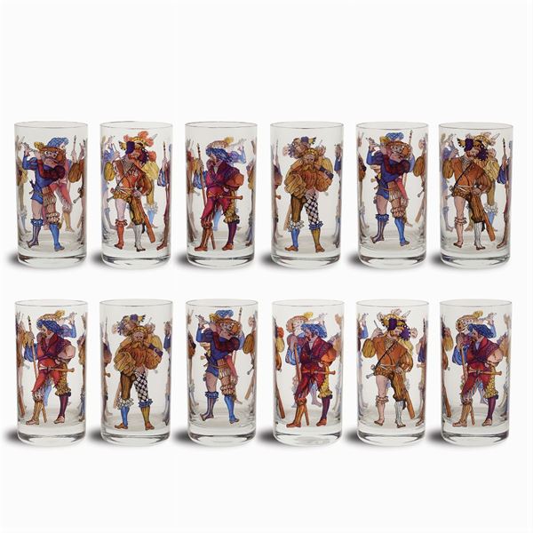 Twelve glasses