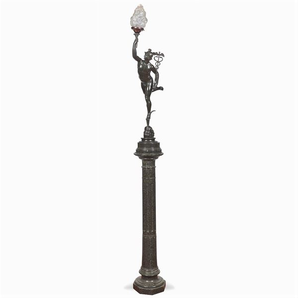 A patinated bronze sculpture