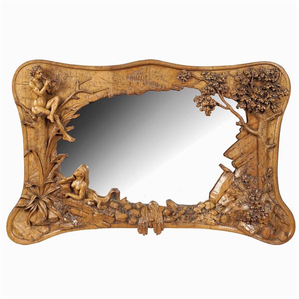 Specchiera in legno di tiglio