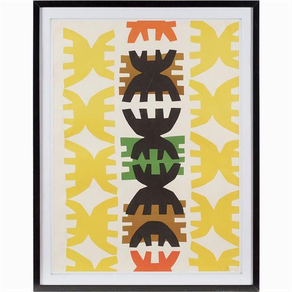Giuseppe Capogrossi : Giuseppe Capogrossi  (Roma 1900 - 1972)  - Asta ARTE MODERNA E CONTEMPORANEA | ARTI DECORATIVE DEL XX SEC.  - Colasanti Casa d'Aste