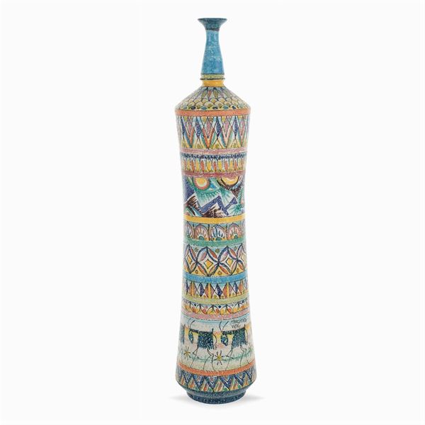 Ceramic vase  (Vietri, 20th century)  - Auction modern and contamporary art - 20th century decorative arts - Colasanti Casa d'Aste