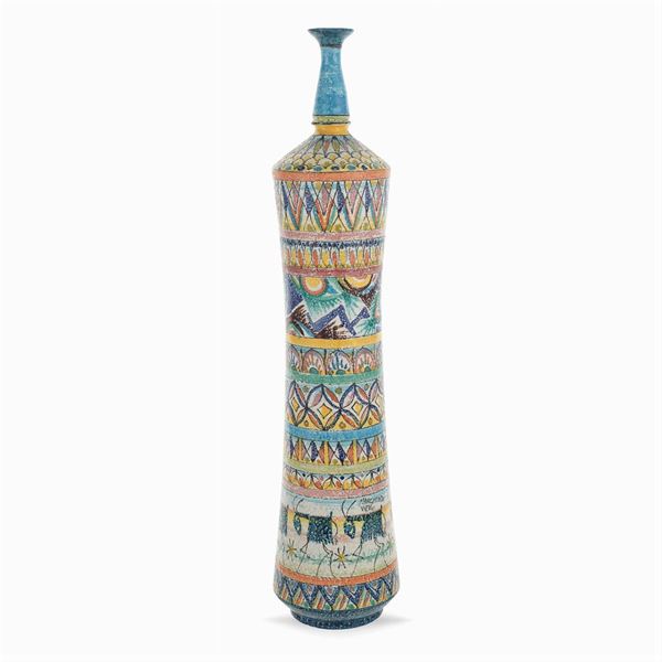 Vaso in ceramica  (Vietri, XX Sec.)  - Asta ARTE MODERNA E CONTEMPORANEA | ARTI DECORATIVE DEL XX SEC.  - Colasanti Casa d'Aste