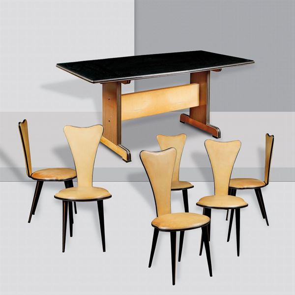 Umberto Mascagni - Table with six chairs