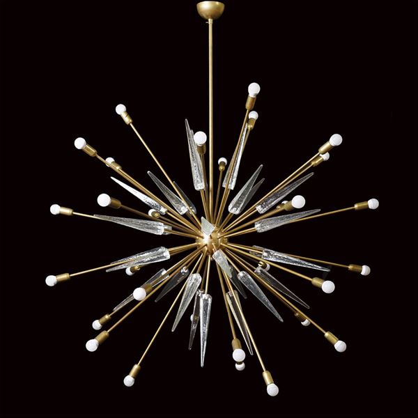 Sputnik model chandelier  (Italy, 20th century)  - Auction modern and contamporary art - 20th century decorative arts - Colasanti Casa d'Aste