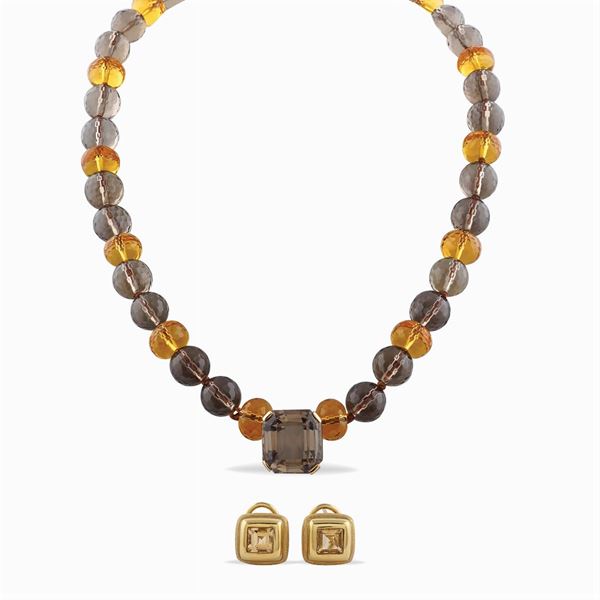 Parure di topazi e oro giallo 18kt
