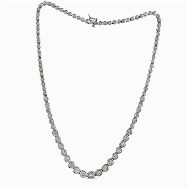 Castoniere in oro bianco 14kt e diamanti