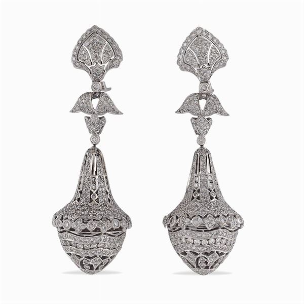Art Deco' pendant earrings