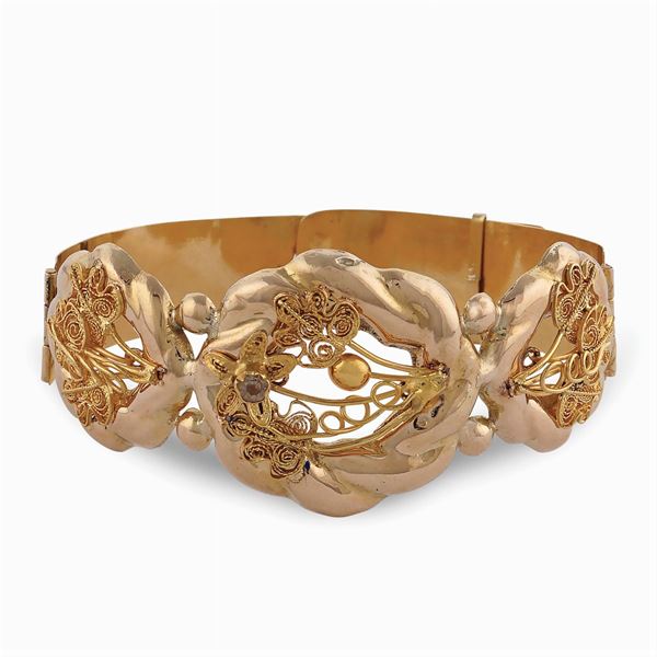 Bracciale a cinta in oro giallo 18kt