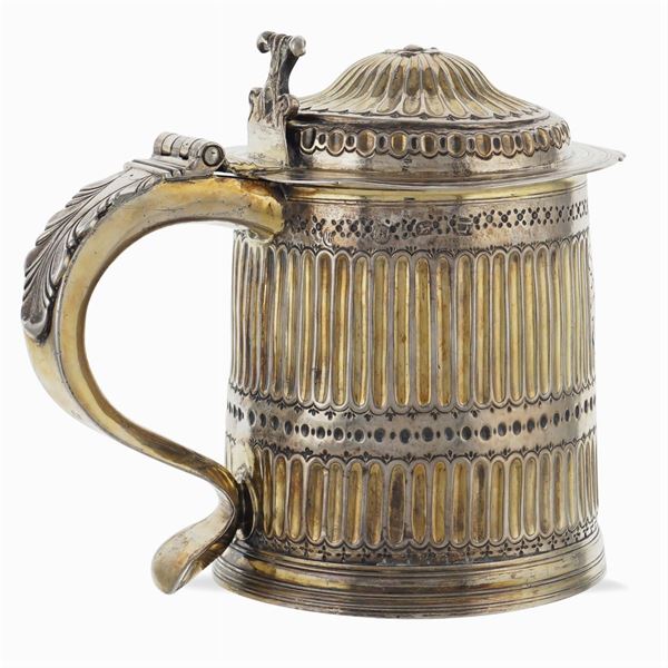Tankard in argento vermeil