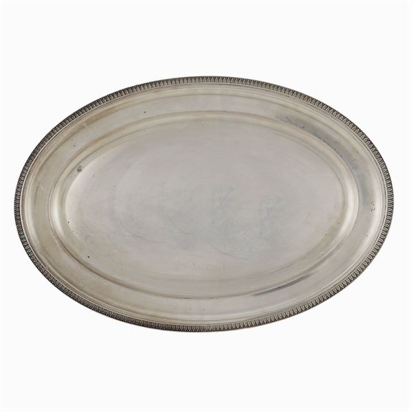 Oval silver tray