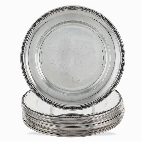Twelve silver dessert plates  (Italy, 20th century)  - Auction FINE SILVER AND TABLEWARE - Colasanti Casa d'Aste
