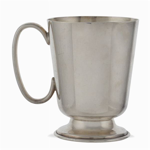 Silver plated metal Mug  (England, 20th century)  - Auction FINE SILVER AND TABLEWARE - Colasanti Casa d'Aste