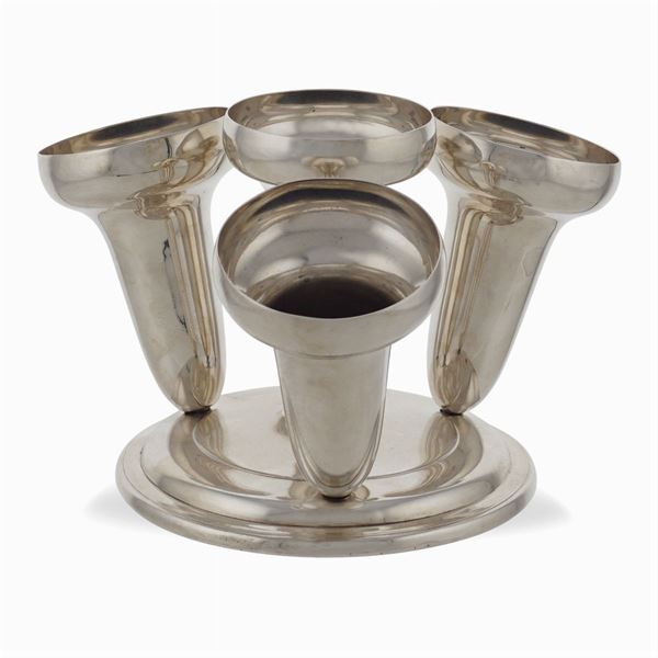 Silver plated centerpiece flower holder  (England, 20th century)  - Auction FINE SILVER AND TABLEWARE - Colasanti Casa d'Aste
