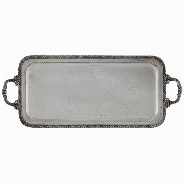 Silver plated metal tray  (20th century)  - Auction FINE SILVER AND TABLEWARE - Colasanti Casa d'Aste
