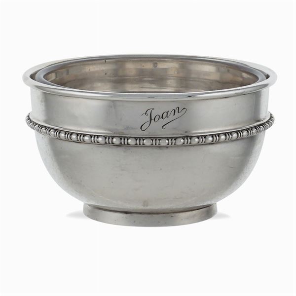 Silver caviar cup
