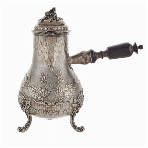 Silver chocolate pot