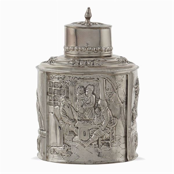 Silver tea box