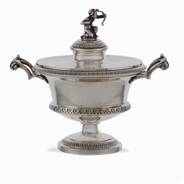 Silver sugar bowl  (Italy, 20th century)  - Auction FINE SILVER AND TABLEWARE - Colasanti Casa d'Aste