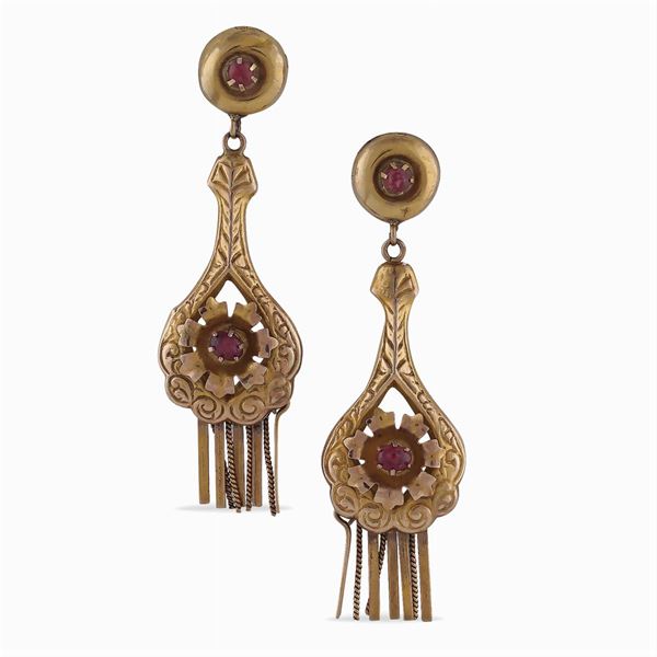 Floral pattern Bourbon earrings