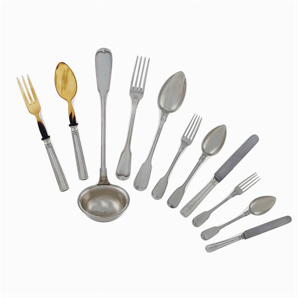 Silver cutlery service (77)  (Germany, 20th century)  - Auction FINE SILVER AND TABLEWARE - Colasanti Casa d'Aste