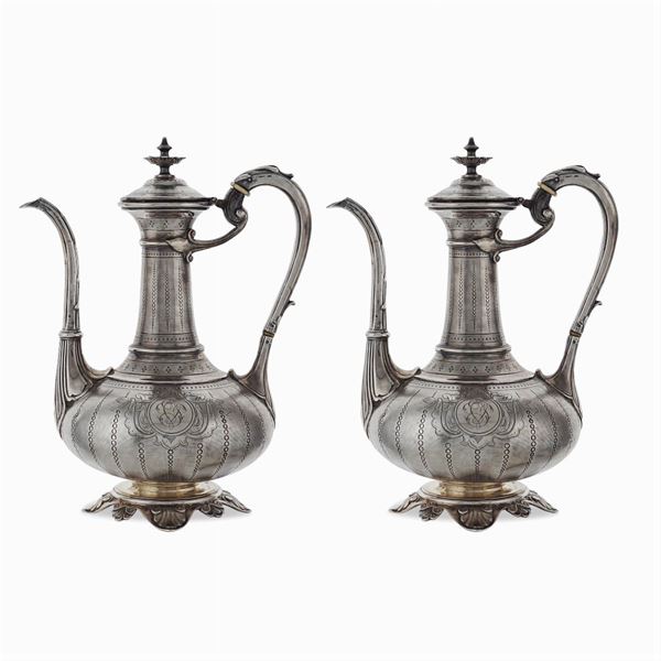 Two silver jugs
