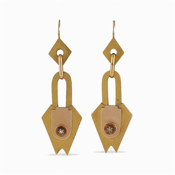 Bourbon pendant earrings  - Auction Jewels AND Watches - Colasanti Casa d'Aste