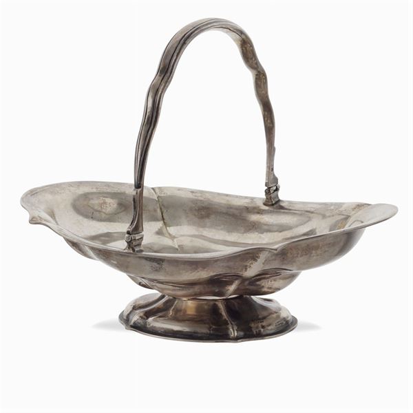Silver basket with handle