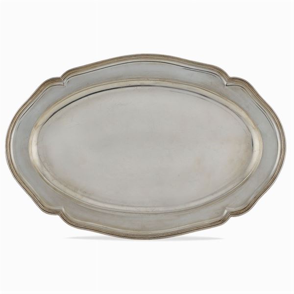 Oval silver tray  (Germania, XIX - XX Sec.)  - Auction FINE SILVER AND TABLEWARE - Colasanti Casa d'Aste